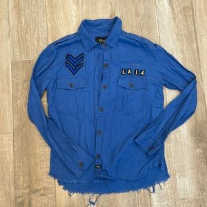 Rails patch work button down